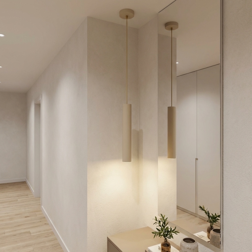 Brilagi - Suspension sur câble 1xGU10/15W/230V beige/doré