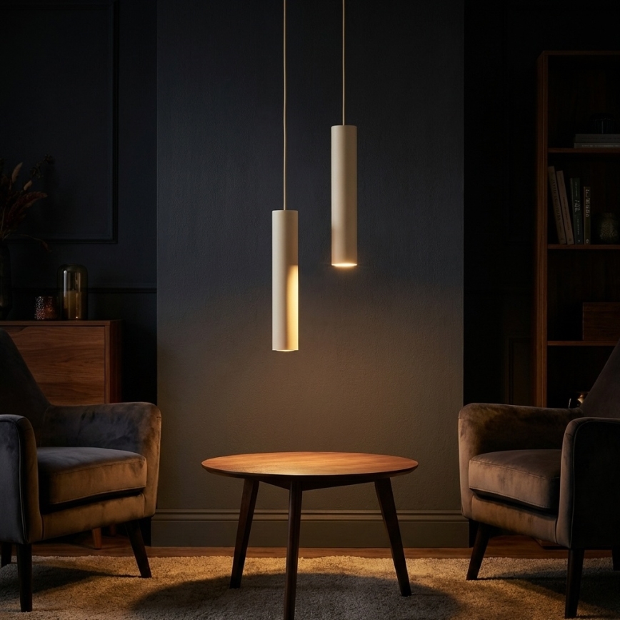Brilagi - Suspension sur câble 1xGU10/15W/230V beige/doré