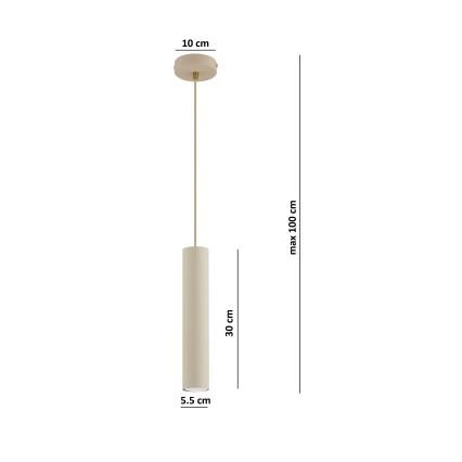Brilagi - Suspension sur câble 1xGU10/15W/230V beige/doré