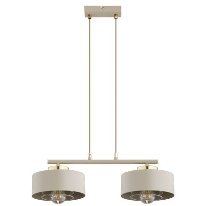 Brilagi - Suspension sur câble 2xE27/60W/230V beige/doré