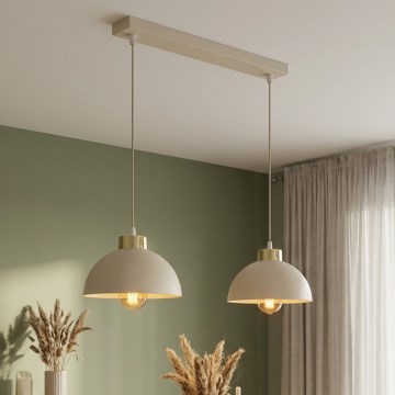 Brilagi - Suspension sur câble 2xE27/60W/230V beige/doré