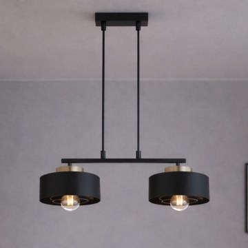 Brilagi - Suspension sur câble 2xE27/60W/230V noir/doré