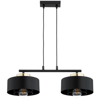 Brilagi - Suspension sur câble 2xE27/60W/230V noir/doré