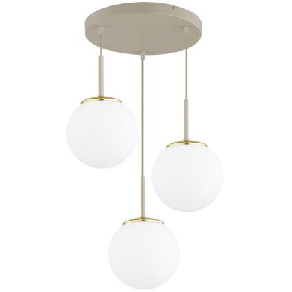 Brilagi - Suspension sur câble 3xE27/60W/230V beige/doré