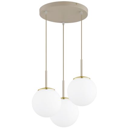 Brilagi - Suspension sur câble 3xE27/60W/230V beige/doré