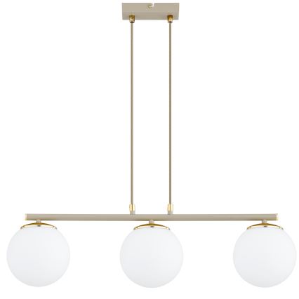 Brilagi - Suspension sur câble 3xE27/60W/230V beige/doré