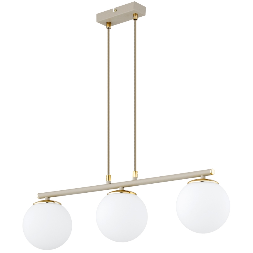 Brilagi - Suspension sur câble 3xE27/60W/230V beige/doré