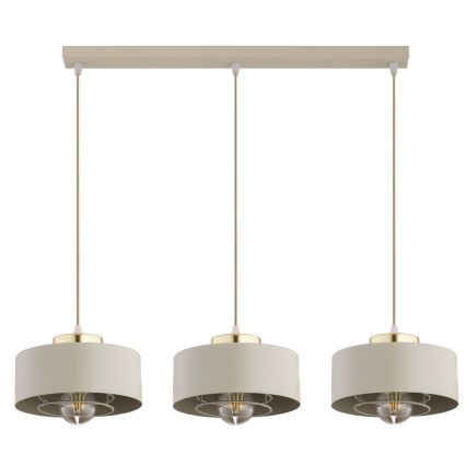 Brilagi - Suspension sur câble 3xE27/60W/230V beige/doré