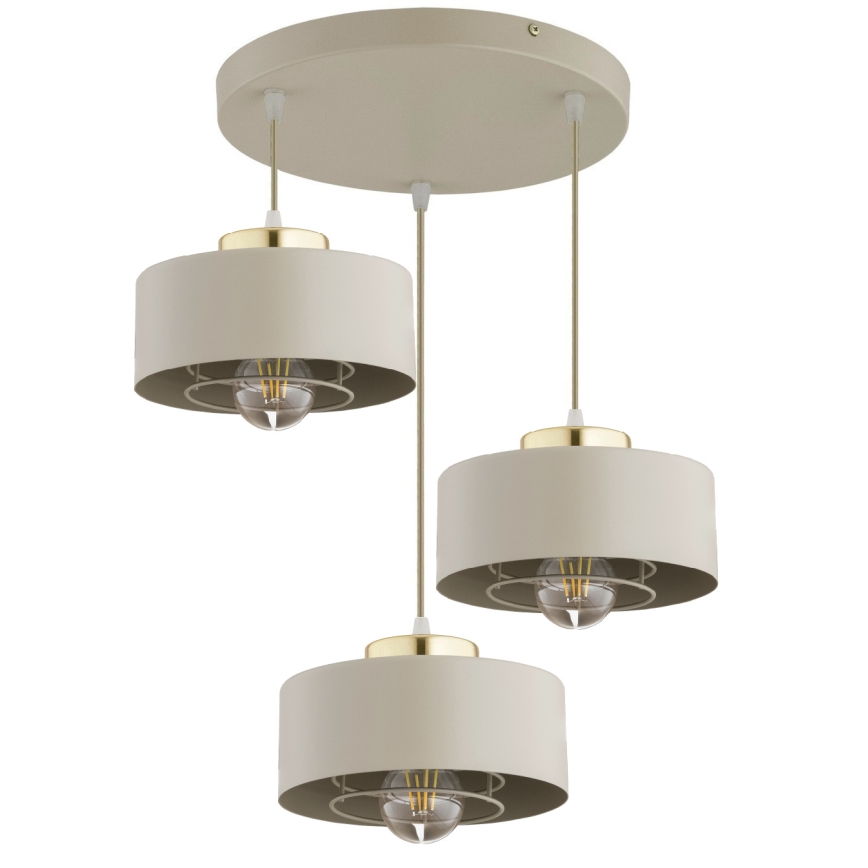 Brilagi - Suspension sur câble 3xE27/60W/230V beige/doré