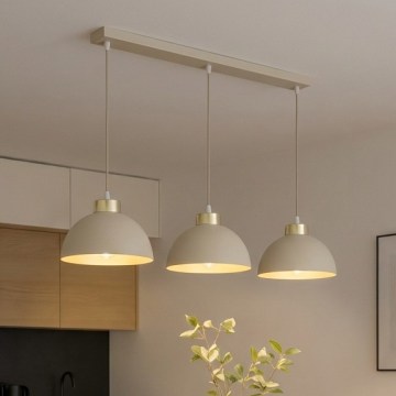 Brilagi - Suspension sur câble 3xE27/60W/230V beige/doré