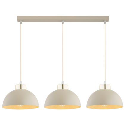 Brilagi - Suspension sur câble 3xE27/60W/230V beige/doré