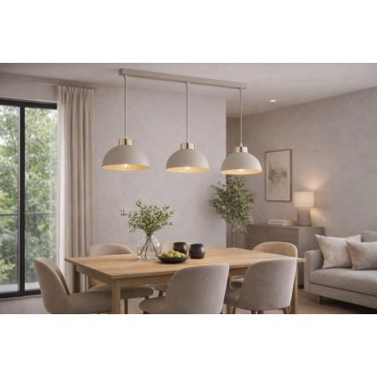 Brilagi - Suspension sur câble 3xE27/60W/230V beige/doré