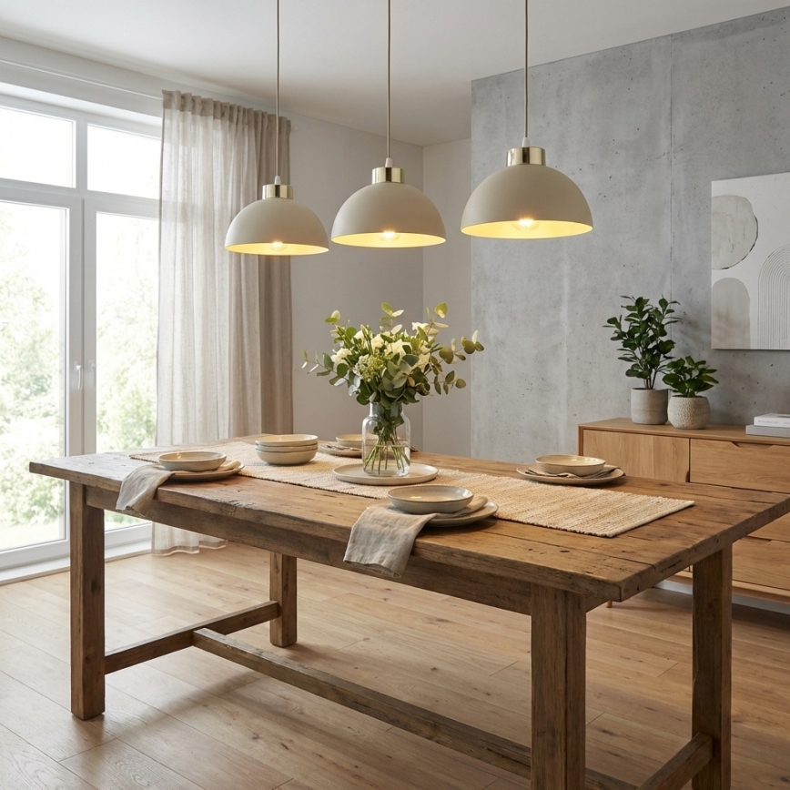 Brilagi - Suspension sur câble 3xE27/60W/230V beige/doré
