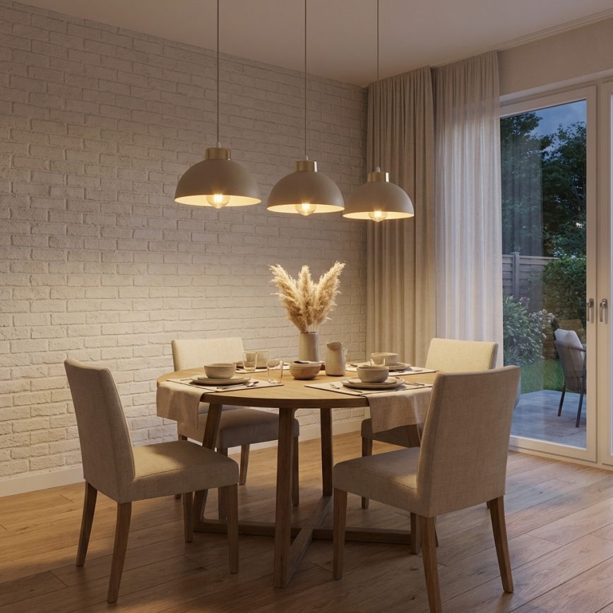 Brilagi - Suspension sur câble 3xE27/60W/230V beige/doré
