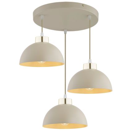 Brilagi - Suspension sur câble 3xE27/60W/230V beige/doré