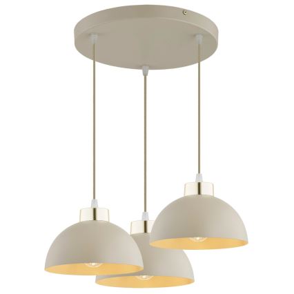 Brilagi - Suspension sur câble 3xE27/60W/230V beige/doré