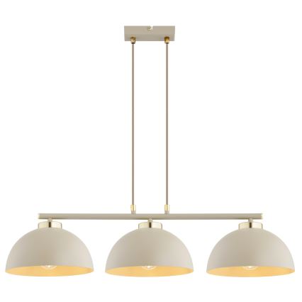 Brilagi - Suspension sur câble 3xE27/60W/230V beige/doré