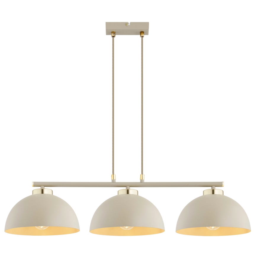Brilagi - Suspension sur câble 3xE27/60W/230V beige/doré