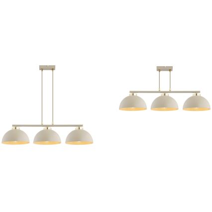 Brilagi - Suspension sur câble 3xE27/60W/230V beige/doré