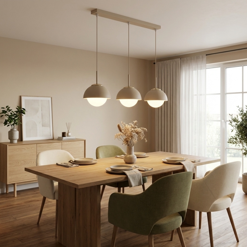 Brilagi - Suspension sur câble 3xE27/60W/230V beige/doré