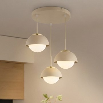 Brilagi - Suspension sur câble 3xE27/60W/230V beige/doré