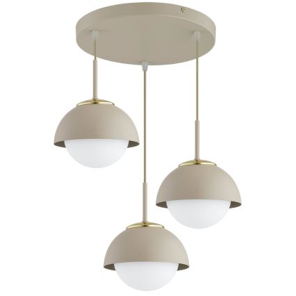Brilagi - Suspension sur câble 3xE27/60W/230V beige/doré