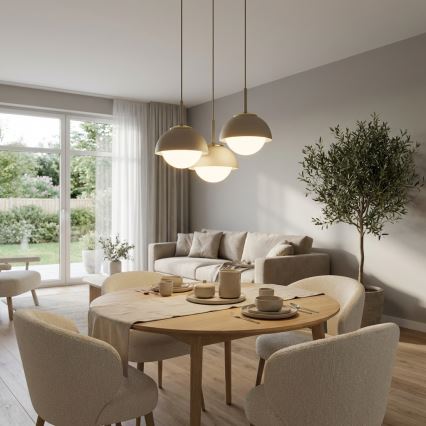 Brilagi - Suspension sur câble 3xE27/60W/230V beige/doré