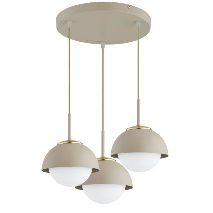 Brilagi - Suspension sur câble 3xE27/60W/230V beige/doré
