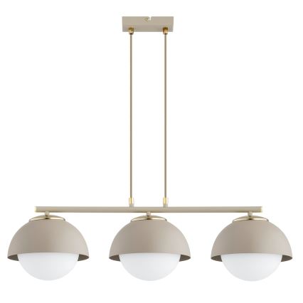 Brilagi - Suspension sur câble 3xE27/60W/230V beige/doré