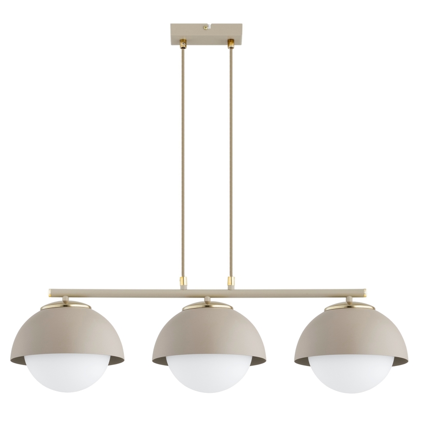 Brilagi - Suspension sur câble 3xE27/60W/230V beige/doré
