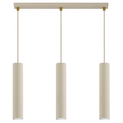 Brilagi - Suspension sur câble 3xGU10/15W/230V beige/doré