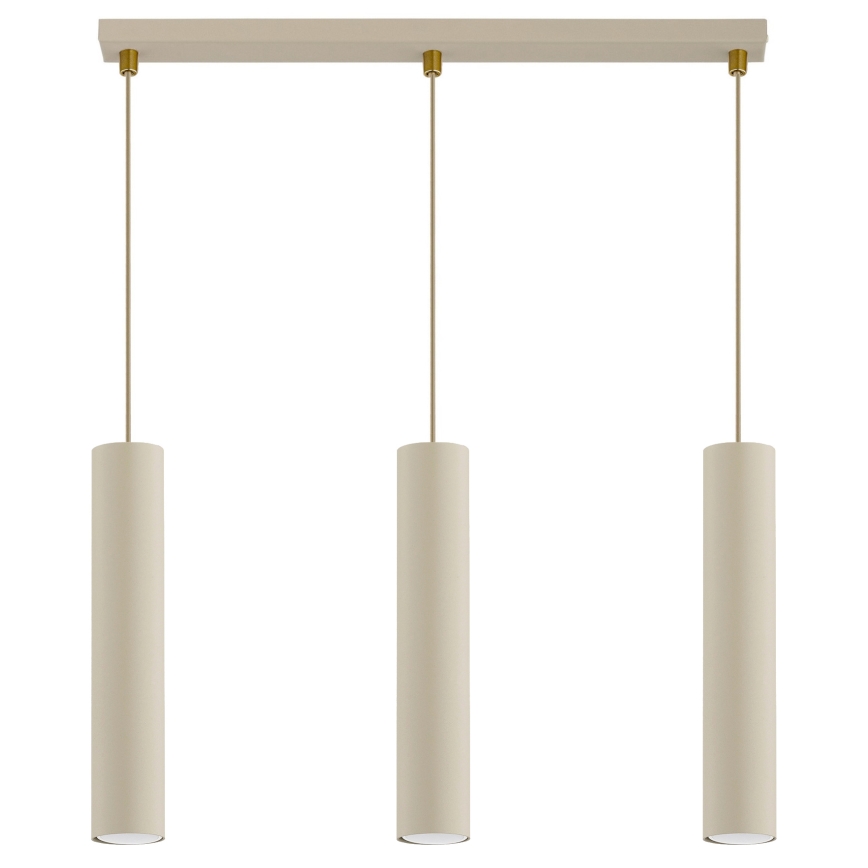 Brilagi - Suspension sur câble 3xGU10/15W/230V beige/doré