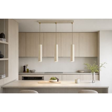 Brilagi - Suspension sur câble 3xGU10/15W/230V beige/doré