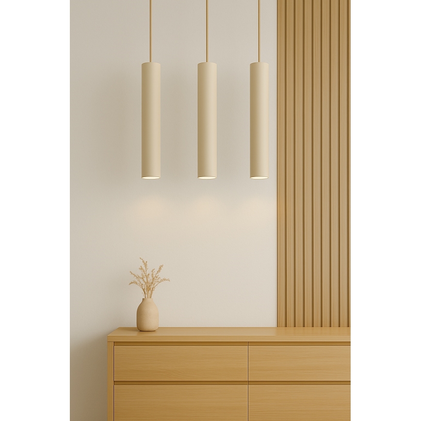 Brilagi - Suspension sur câble 3xGU10/15W/230V beige/doré