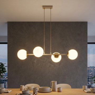 Brilagi - Suspension sur câble 4xE27/60W/230V beige/doré