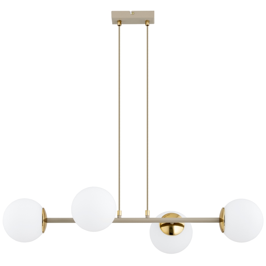 Brilagi - Suspension sur câble 4xE27/60W/230V beige/doré