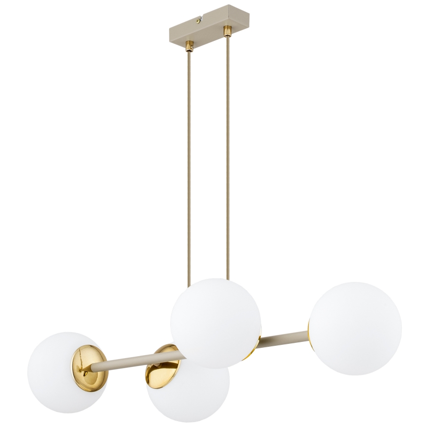 Brilagi - Suspension sur câble 4xE27/60W/230V beige/doré
