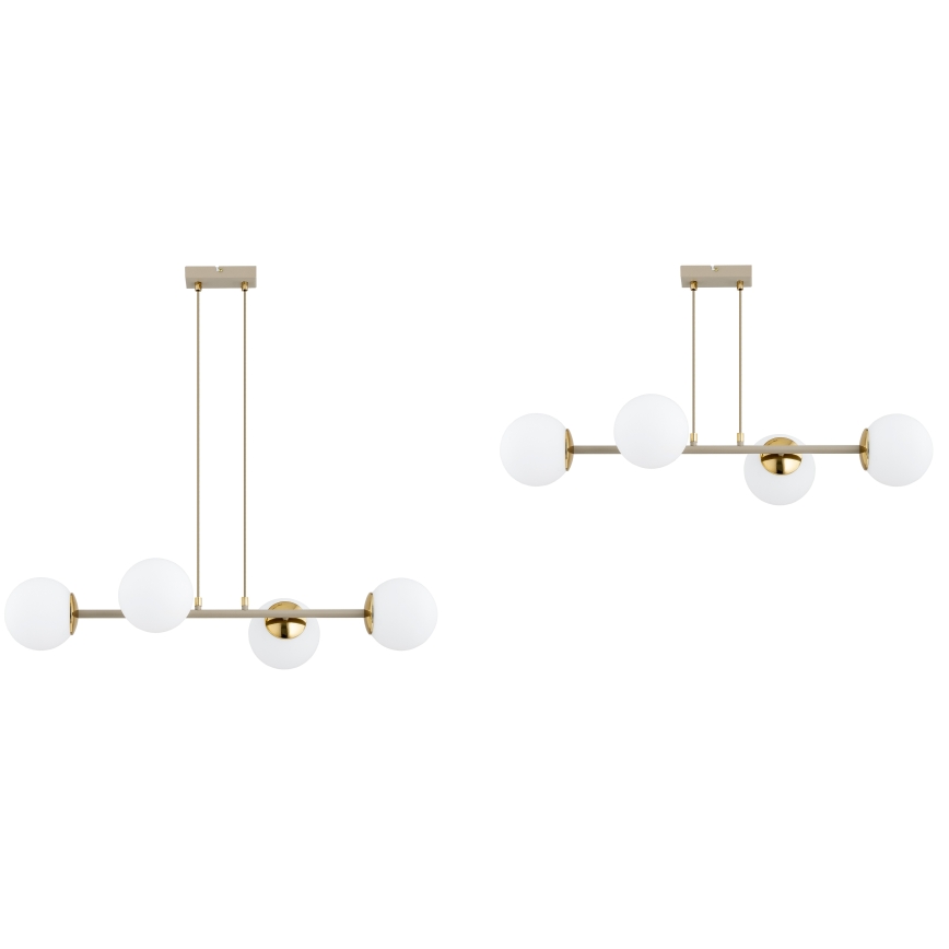 Brilagi - Suspension sur câble 4xE27/60W/230V beige/doré