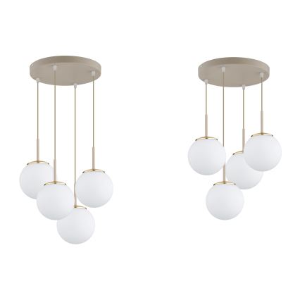 Brilagi - Suspension sur câble 4xE27/60W/230V beige/dorée
