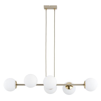 Brilagi - Suspension sur câble 6xE27/60W/230V beige/doré