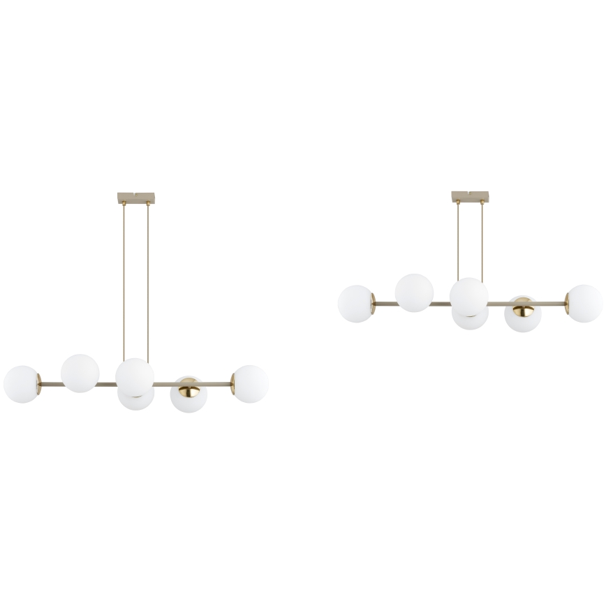 Brilagi - Suspension sur câble 6xE27/60W/230V beige/doré