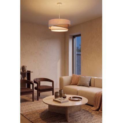 Brilagi - Suspension sur câble ARROW 1xE27/60W/230V Ø 45 cm beige/marron/blanc