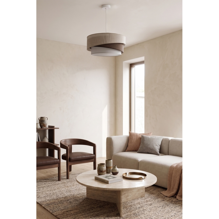 Brilagi - Suspension sur câble ARROW 1xE27/60W/230V Ø 45 cm beige/marron/blanc