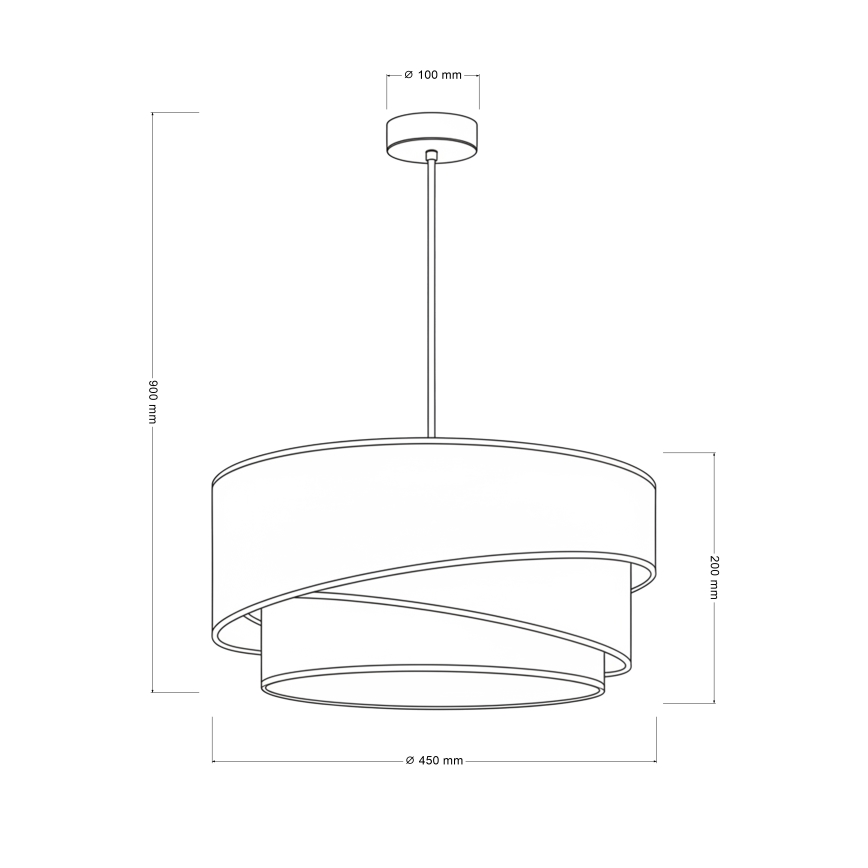 Brilagi - Suspension sur câble ARROW 1xE27/60W/230V Ø 45 cm beige/marron/blanc