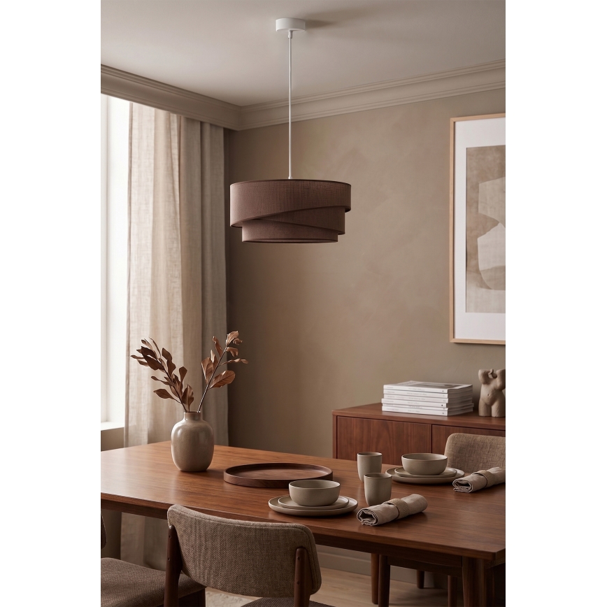 Brilagi - Suspension sur câble ARROW 1xE27/60W/230V Ø 45 cm marron