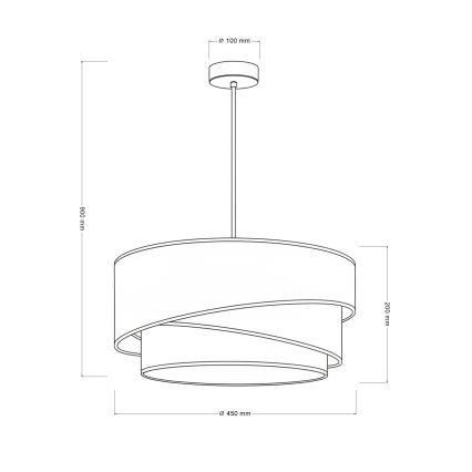 Brilagi - Suspension sur câble ARROW 1xE27/60W/230V Ø 45 cm marron