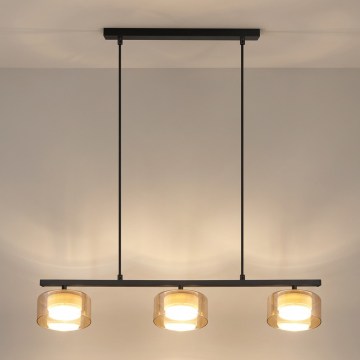 Brilagi - Suspension sur câble AURA LUX 3xGX53/30W/230V noir/doré