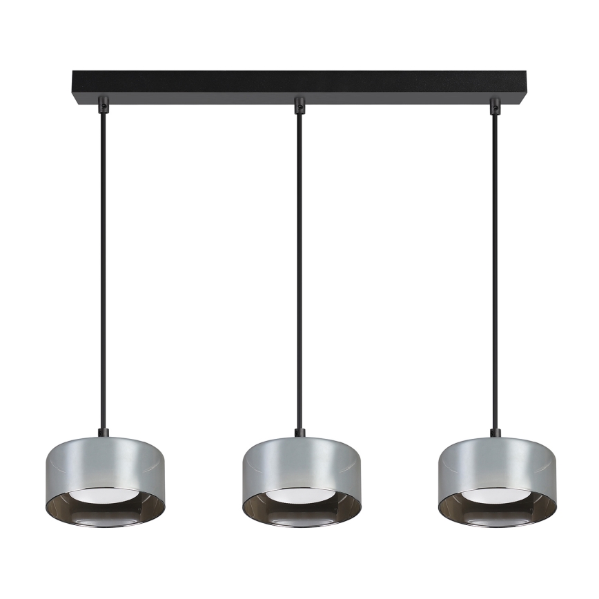 Brilagi - Suspension sur câble AURA LUX 3xGX53/30W/230V noir/fumé