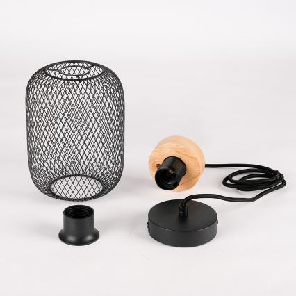 Brilagi - Suspension sur câble BASKLITE 1xE27/15W/230V bois/noir