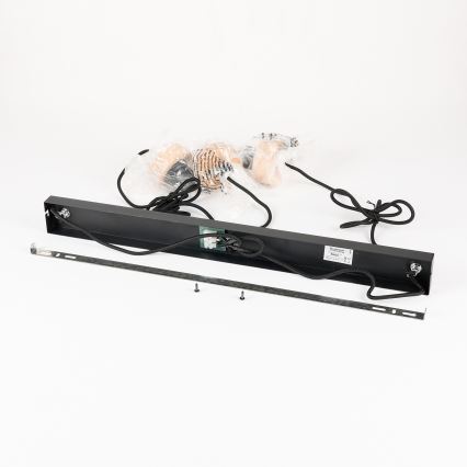 Brilagi - Suspension sur câble BASKLITE 3xE27/15W/230V bois/noir